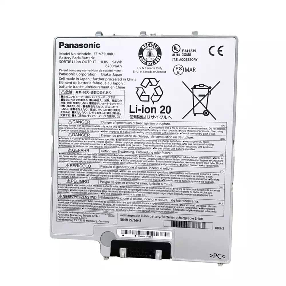 Panasonic 9-Cell Li-ion Battery (needs High Corner guards if not installed on the base unit:  PCPE-FZG1H01) (FZ-VZSU88U) thumbnail