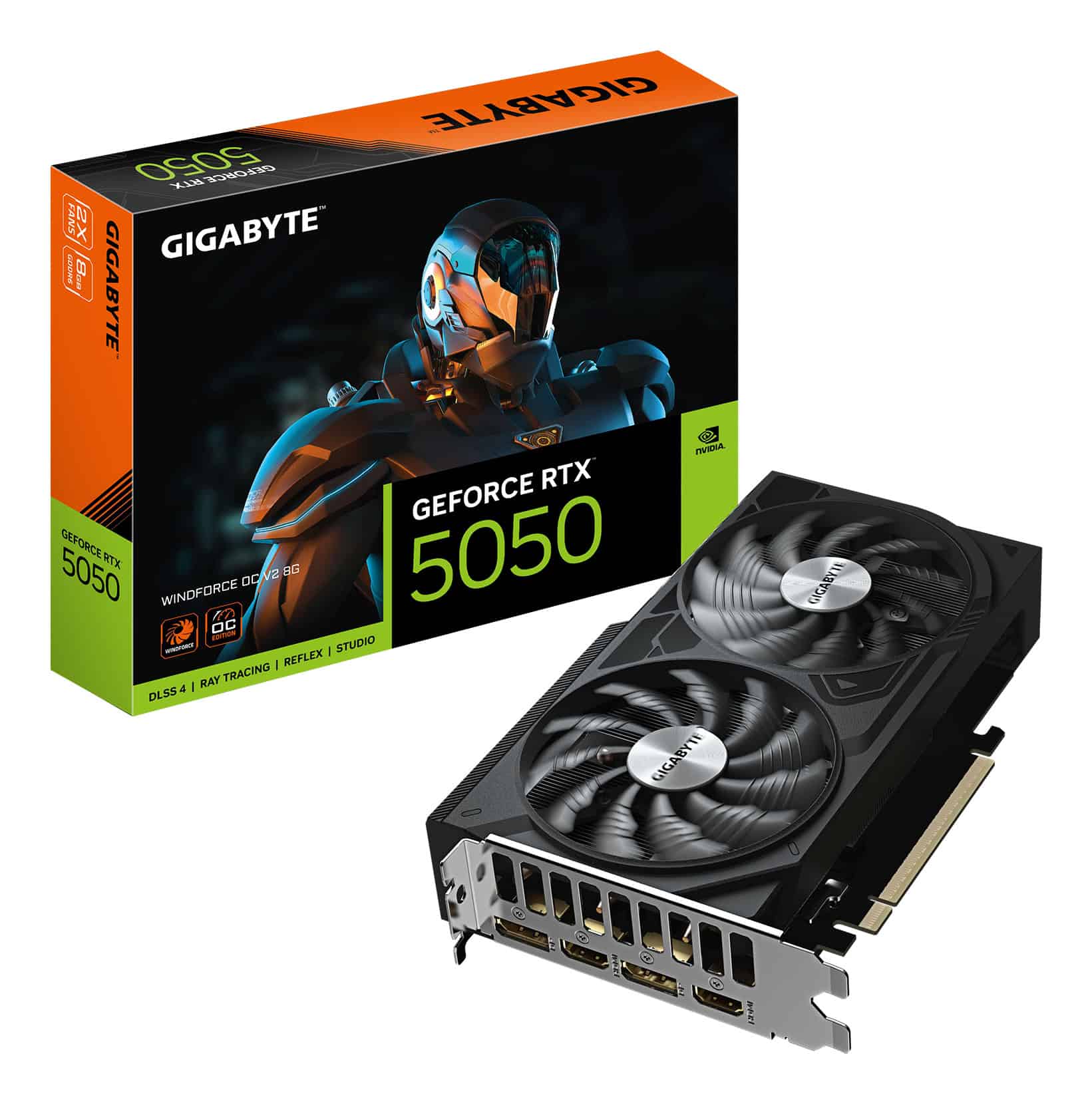 GIGABYTE GeForce RTX 5050 WINDFORCE OC V2 8G NVIDIA 8 GB GDDR6 (GV-N5050WF2OCV2-8GD) thumbnail