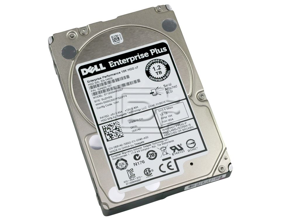 Dell 1.2TB 10K 6G SAS 2.5 HDD (068V42-RFB) thumbnail