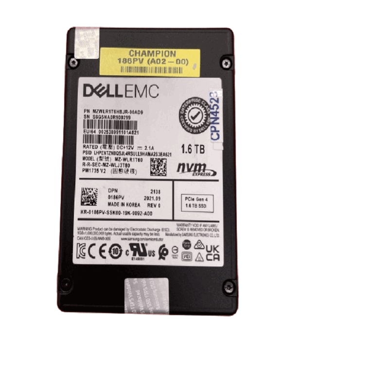 Dell 1.6TB SSD SFF NVMe PCI-e Gen4 (186PV-RFB) thumbnail