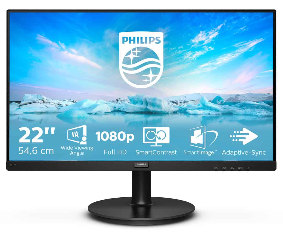 Philips V Line 221V8A/00 LED display 54,6 cm (21.5") 1920 x 1080 Pixels Full HD Zwart (221V8A/00) thumbnail