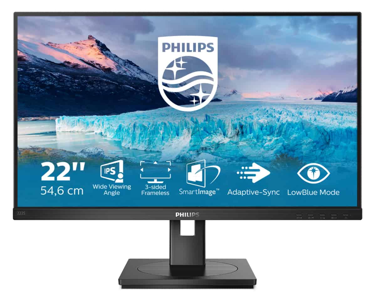 Philips S Line 222S1AE/00 computer monitor 54,6 cm (21.5) 1920 x 1080 Pixels Full HD LCD Zwart (222S1AE/00) thumbnail