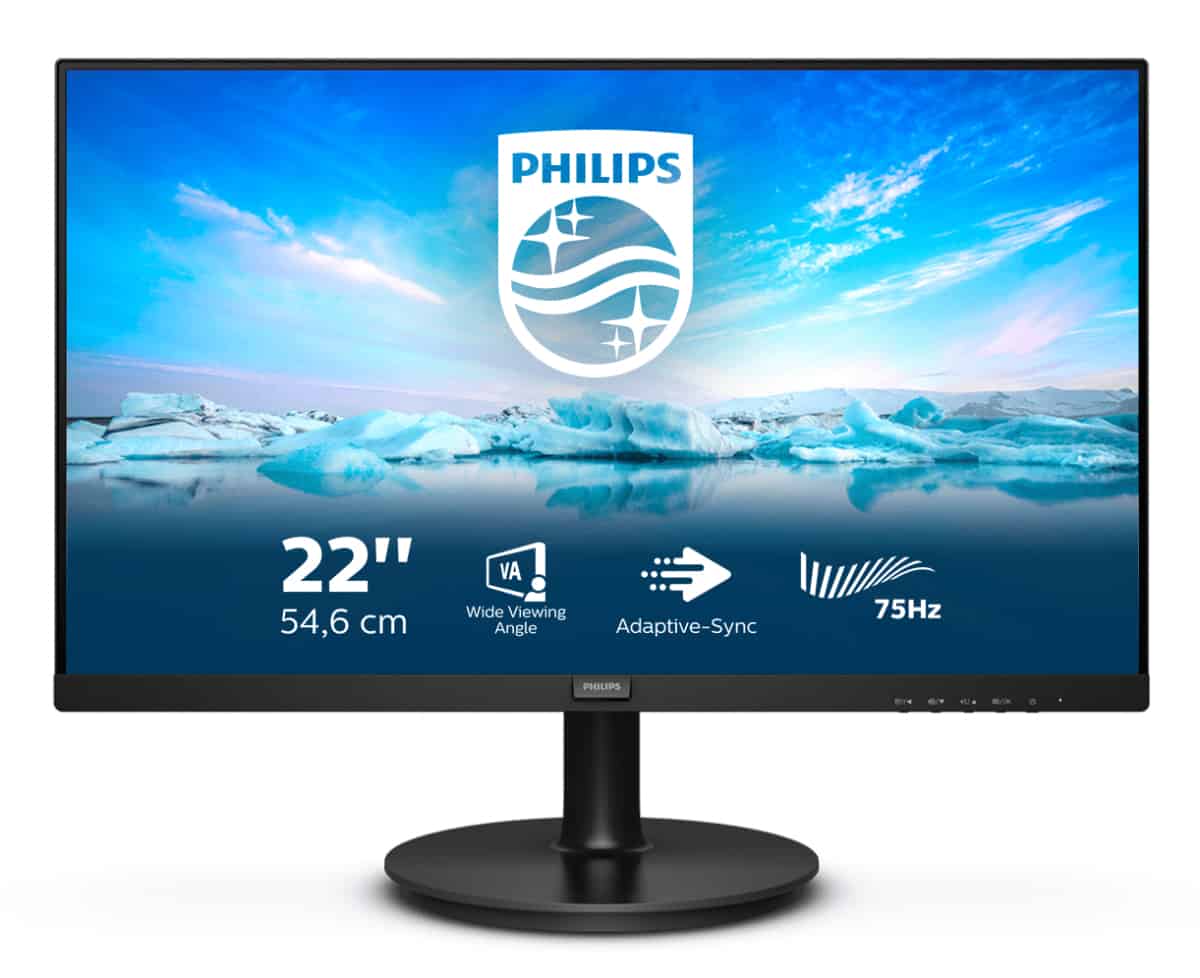 Philips V Line 222V8LA/00 computer monitor 54,6 cm (21.5) 1920 x 1080 Pixels Full HD LCD Zwart (222V8LA/00) thumbnail