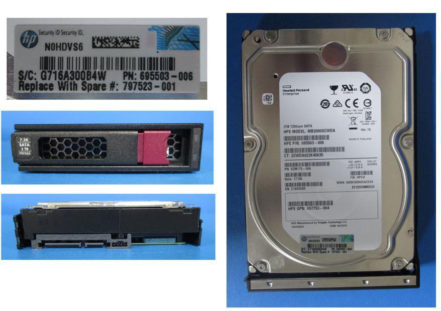 HP DRV HD 2TB 6G 7.2K 3.5 SATA LP (797273-S21) thumbnail