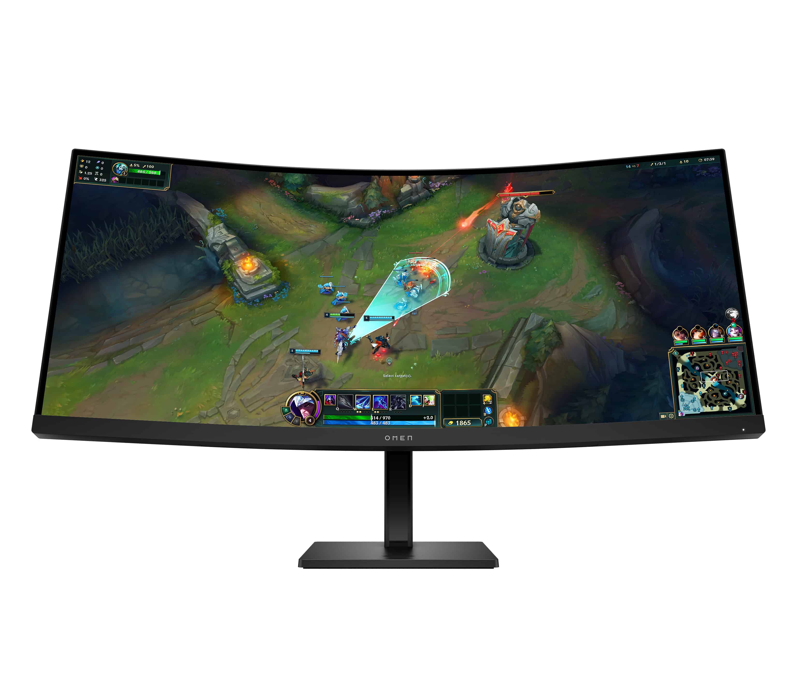 HP OMEN LCD 34c G2 curved VA 34 86,4 cm WQHD 3440x1440 1ms 185 Hz 400 nits2xHDMIDPVESA computer monitor 86,4 cm (34) 3440 x 1440 Pixels Wide Quad HD Zwart (AV4C1E9#ABB) thumbnail