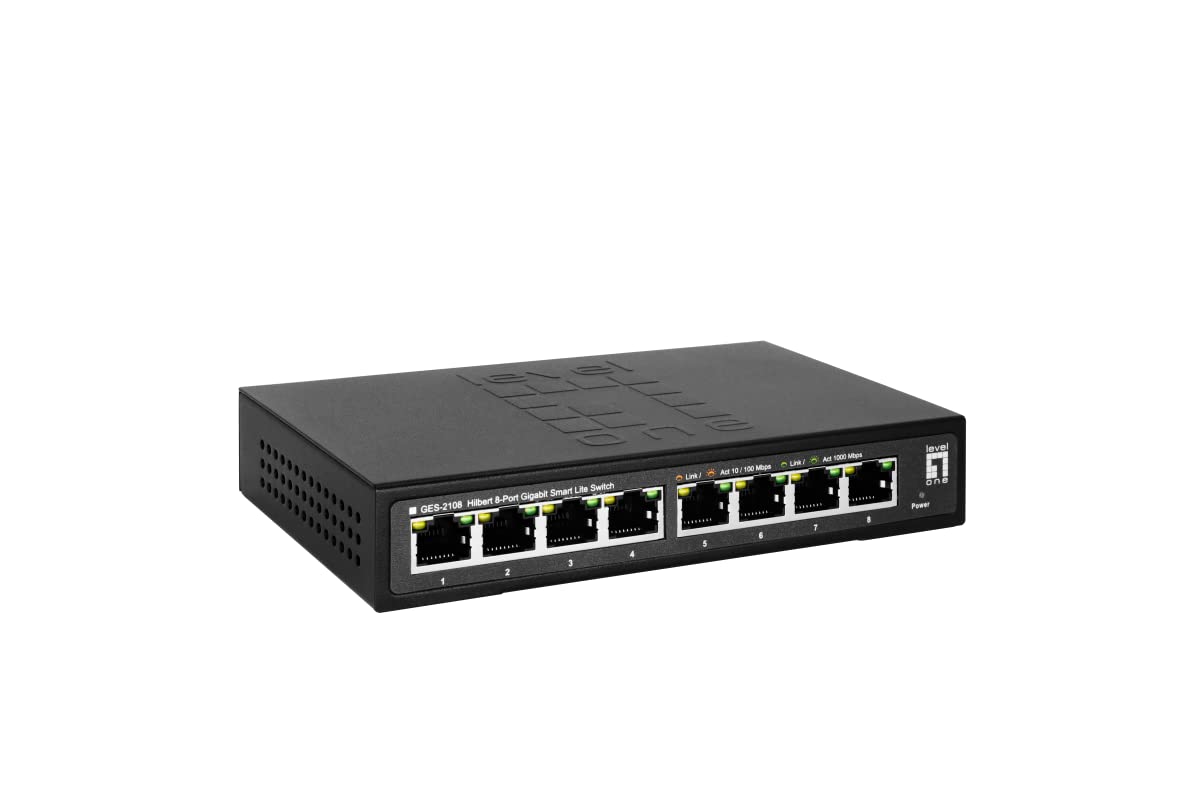 LevelOne GES-2108 8-Port Gigabit Smart Lite Switch (52091203101) thumbnail