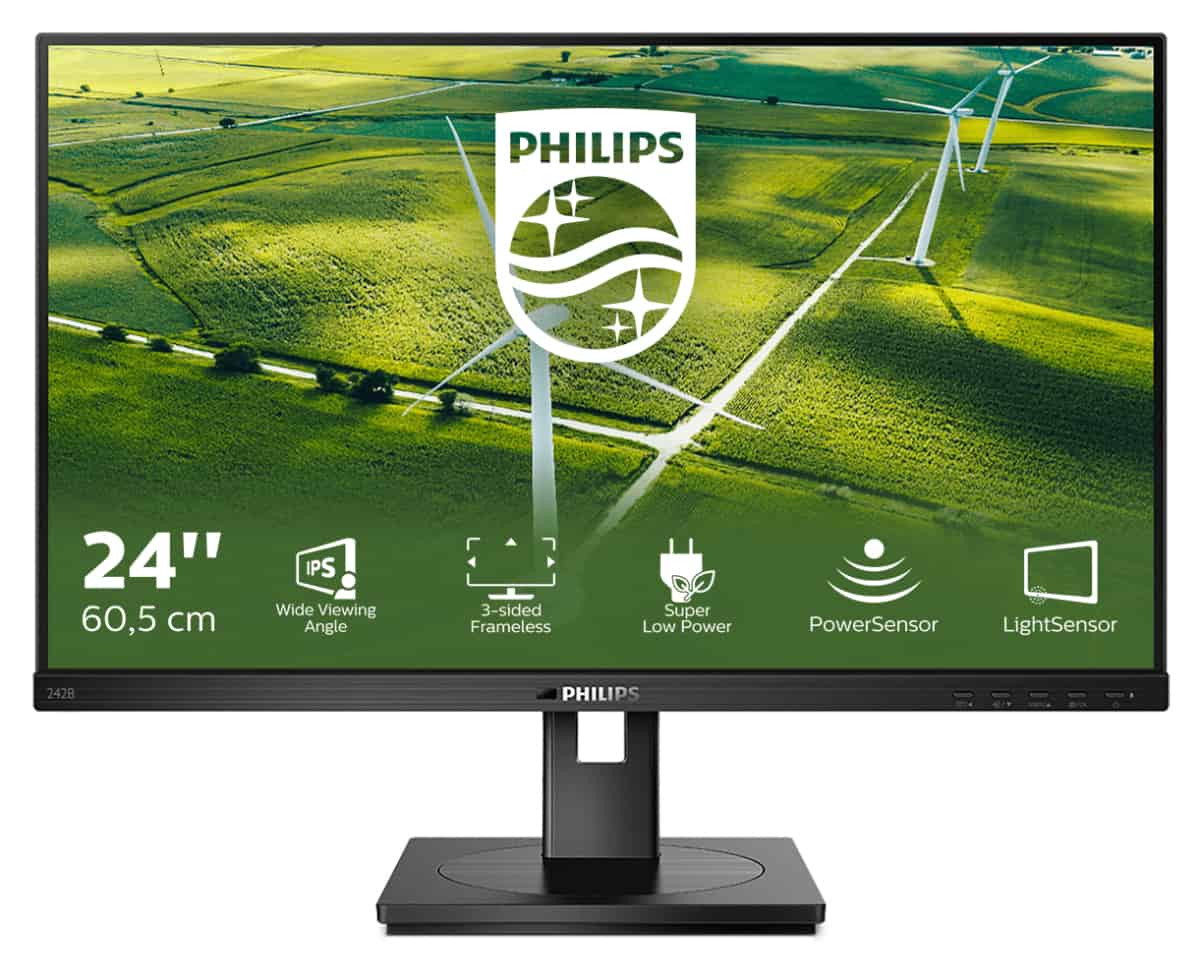 Philips 242B1G/00 LED display 60,5 cm (23.8) 1920 x 1080 Pixels Full HD Zwart (242B1G/00) thumbnail