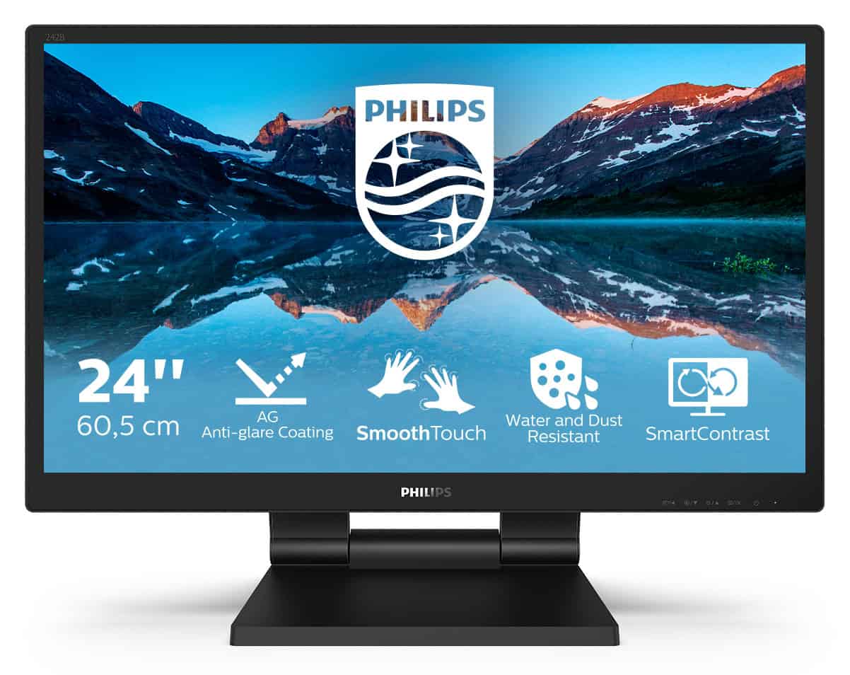 Philips 242B9TL/00 computer monitor 60,5 cm (23.8") 1920 x 1080 Pixels Full HD LCD Touchscreen Zwart (242B9TL/00) thumbnail