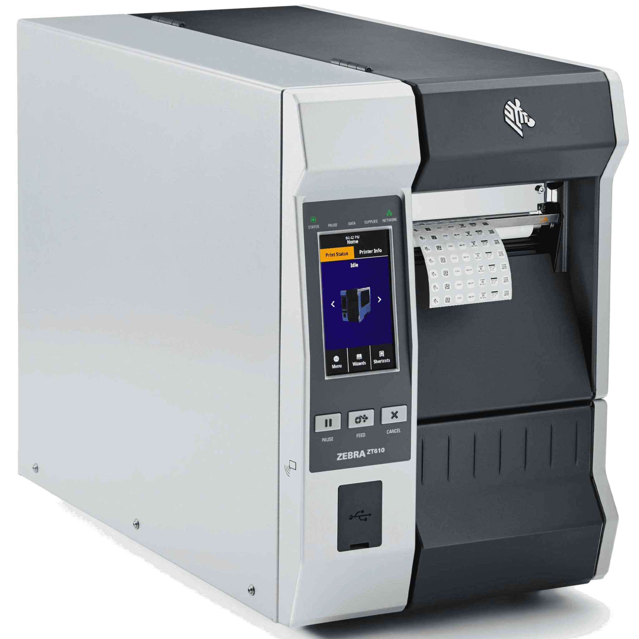 Zebra Thermotransfer-Labeldrucker ZT610 Micro 600 DPI 104 mm Ethernet Bluetooth Rewind (ZT61A46-T2E0100Z) thumbnail