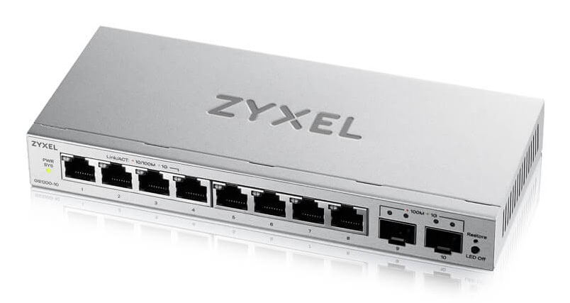 Zyxel GS1200-10v3 Managed L2 Gigabit Ethernet (10/100/1000) Desktop Grijs (GS120010V3EU0101F) thumbnail