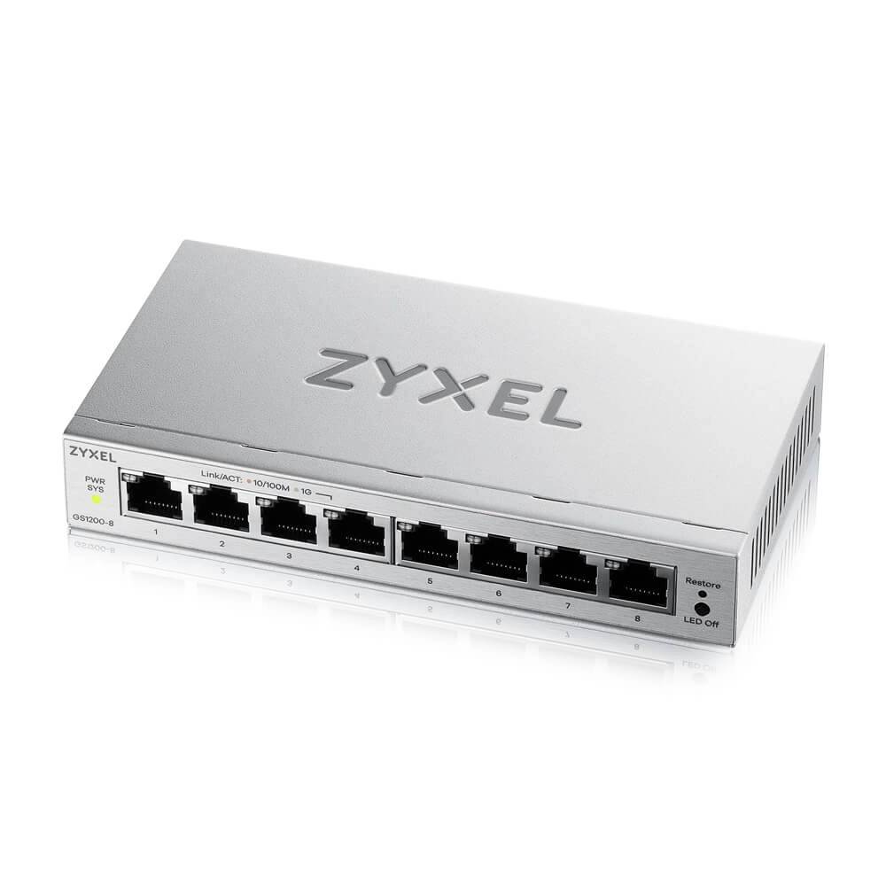ZyXEL GS1200-8 v3 8 Port Gigabit webmanaged Desktop Switch (GS12008V3EU0101F) thumbnail