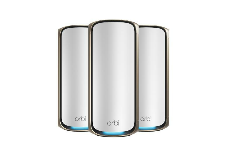 NETGEAR Orbi 970 Series Quad-Band WiFi 7, 3-Pack Quad-band (2.4 GHz / 5 GHz-1 / 5 GHz-2 / 6 GHz) Wi-Fi 6 (802.11ax) Grijs Intern (RBE973S-100EUS) thumbnail