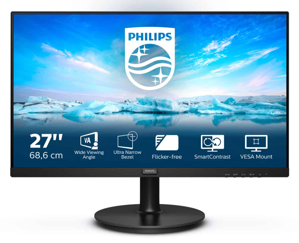 Philips V Line 271V8LA/00 LED display 68,6 cm (27) 1920 x 1080 Pixels Full HD Zwart (271V8LA/00) thumbnail
