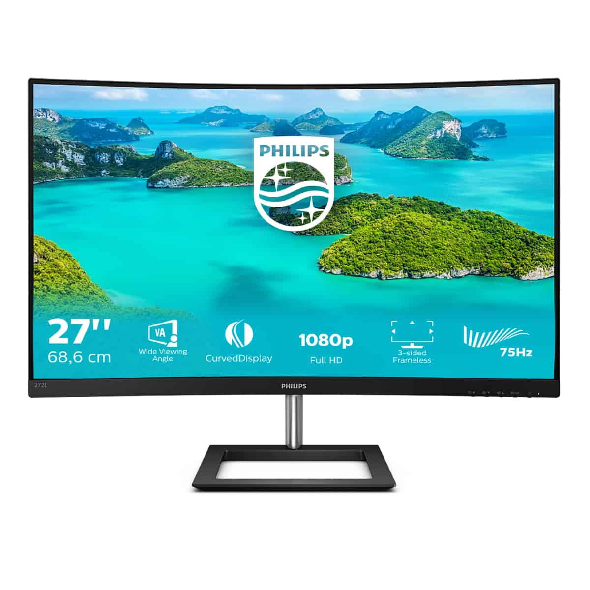 Philips E Line 272E1CA/00 LED display 68,6 cm (27) 1920 x 1080 Pixels Full HD LCD Zwart (272E1CA/00) thumbnail