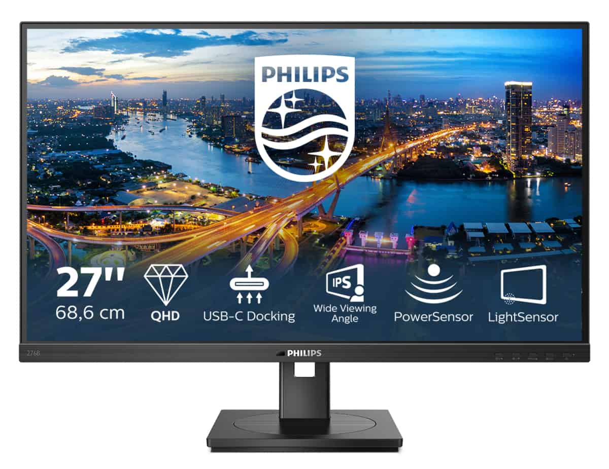 Philips 276B1/00 computer monitor 68,6 cm (27) 2560 x 1440 Pixels Full HD LED Zwart (276B1/00) thumbnail