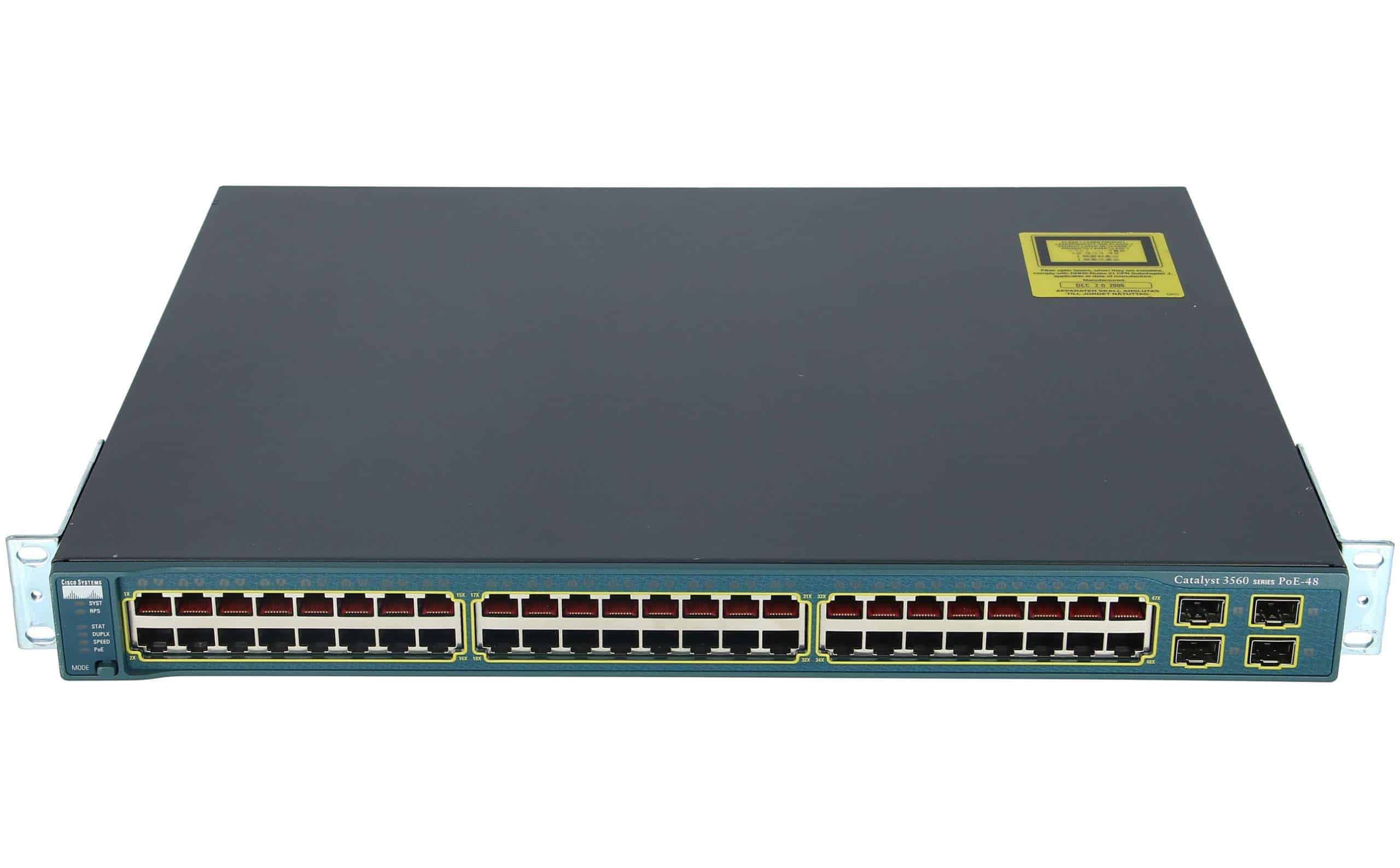 Cisco CATALYST 3560 48 10/100 POE + (WS-C3560-48PS-S-RFB) thumbnail