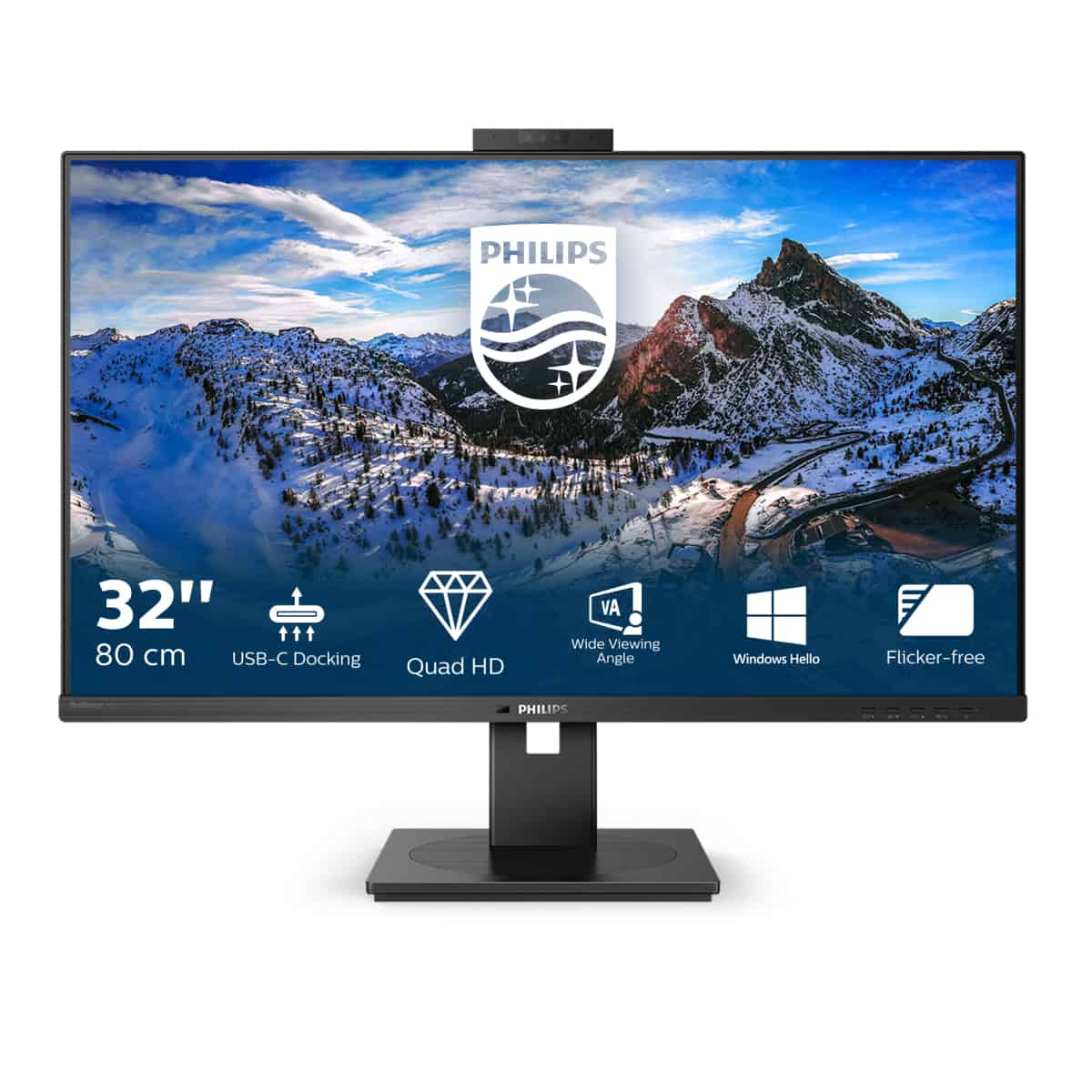 Philips P Line 326P1H/00 LED display 80 cm (31.5) 2560 x 1440 Pixels Quad HD Zwart (326P1H/00) thumbnail