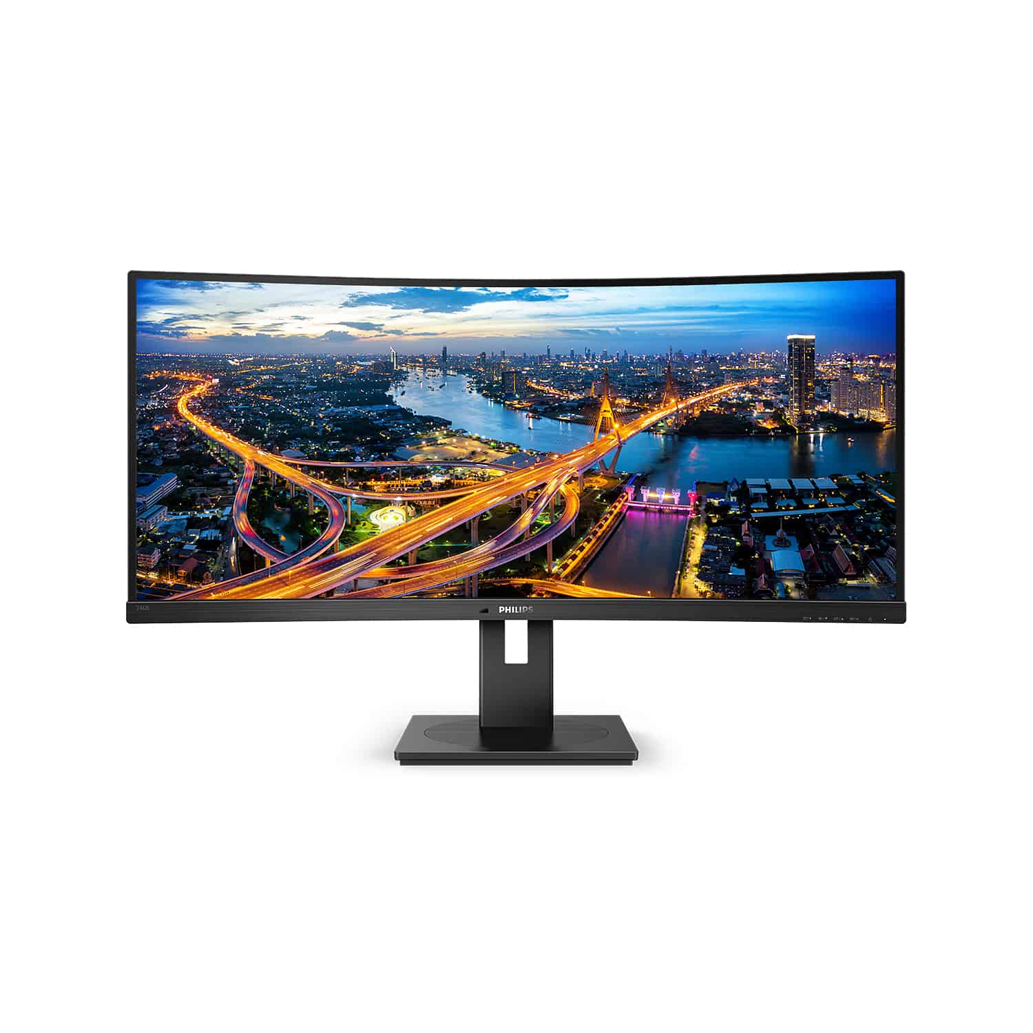 Philips B Line 346B1C/00 computer monitor 86,4 cm (34") 3440 x 1440 Pixels Quad HD LCD Zwart (346B1C/00) thumbnail