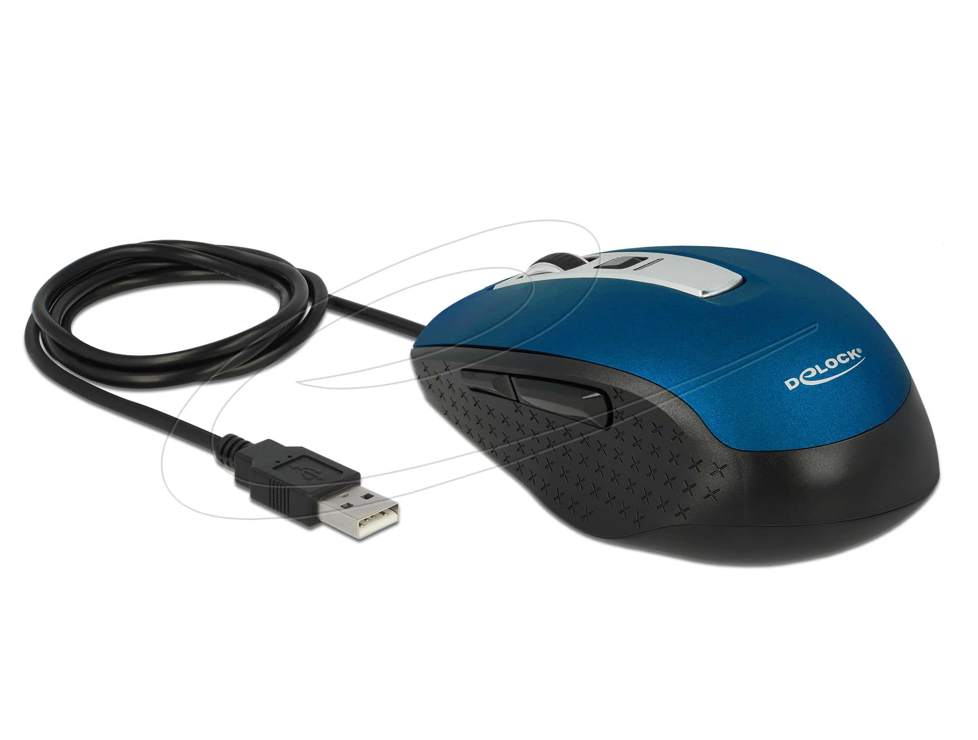 DELOCK Optische 5-Tasten Maus USB Typ-A blau (12621) thumbnail