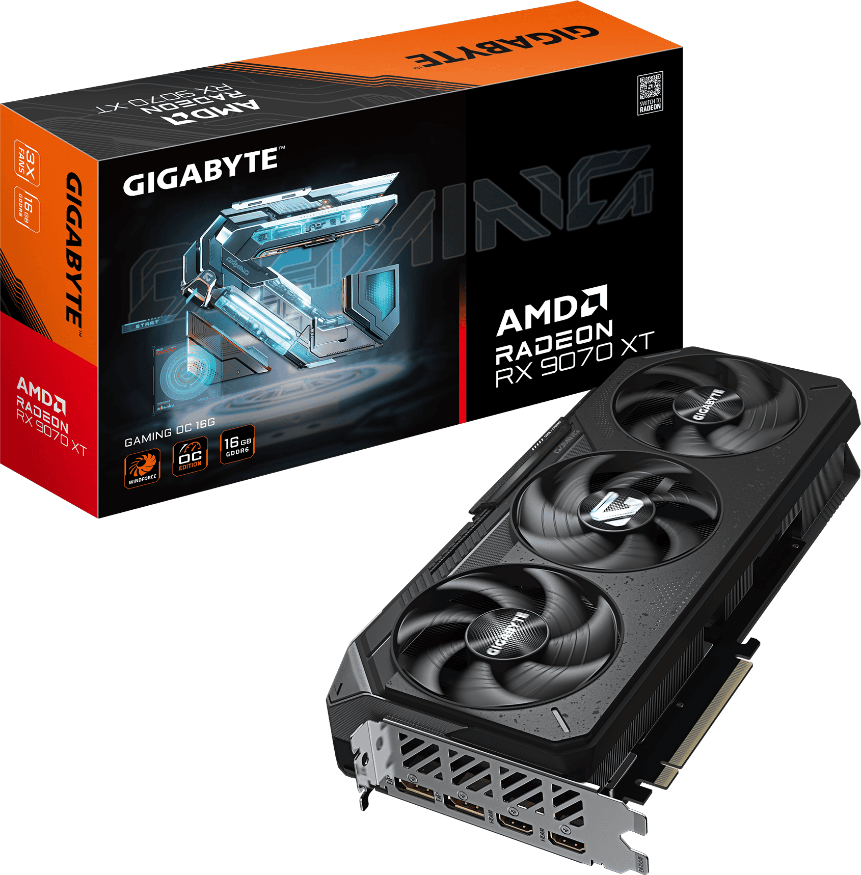 Gigabyte Radeon RX 9070 XT GAMING 16G - Graphics cards (9VR907XTG-00-G10) thumbnail