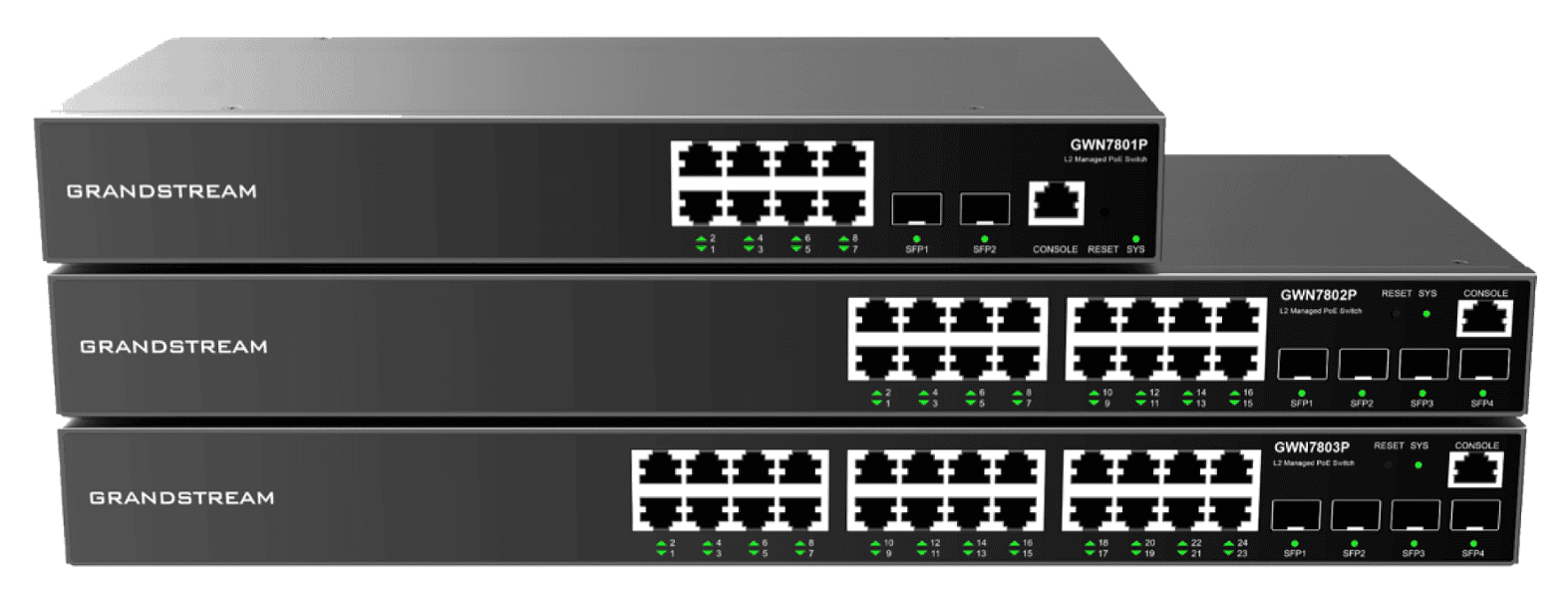 Grandstream Networks GWN7811P Layer-3 Managed Switch 8-Port PoE - Switch - 8-Port (GWN7811P) thumbnail