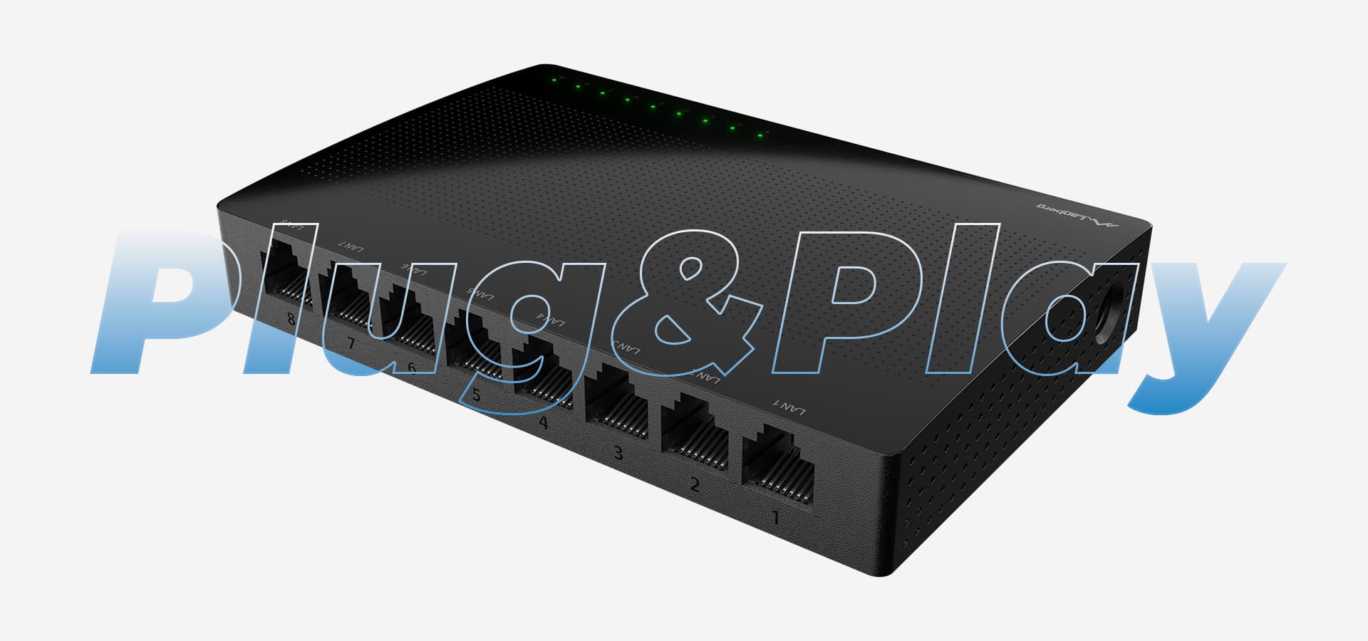Lanberg DSP1-0108 - switch - 8 porte - (DSP1-0108) thumbnail