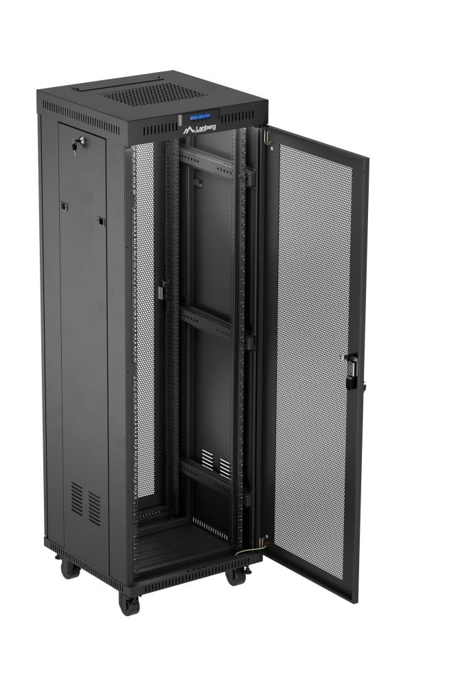 LANBERG 19 37U 600x600 freist. LCD perfor.Tür (FlatPack) sw (Speditionsversand) (FF01-6637-23BL) thumbnail