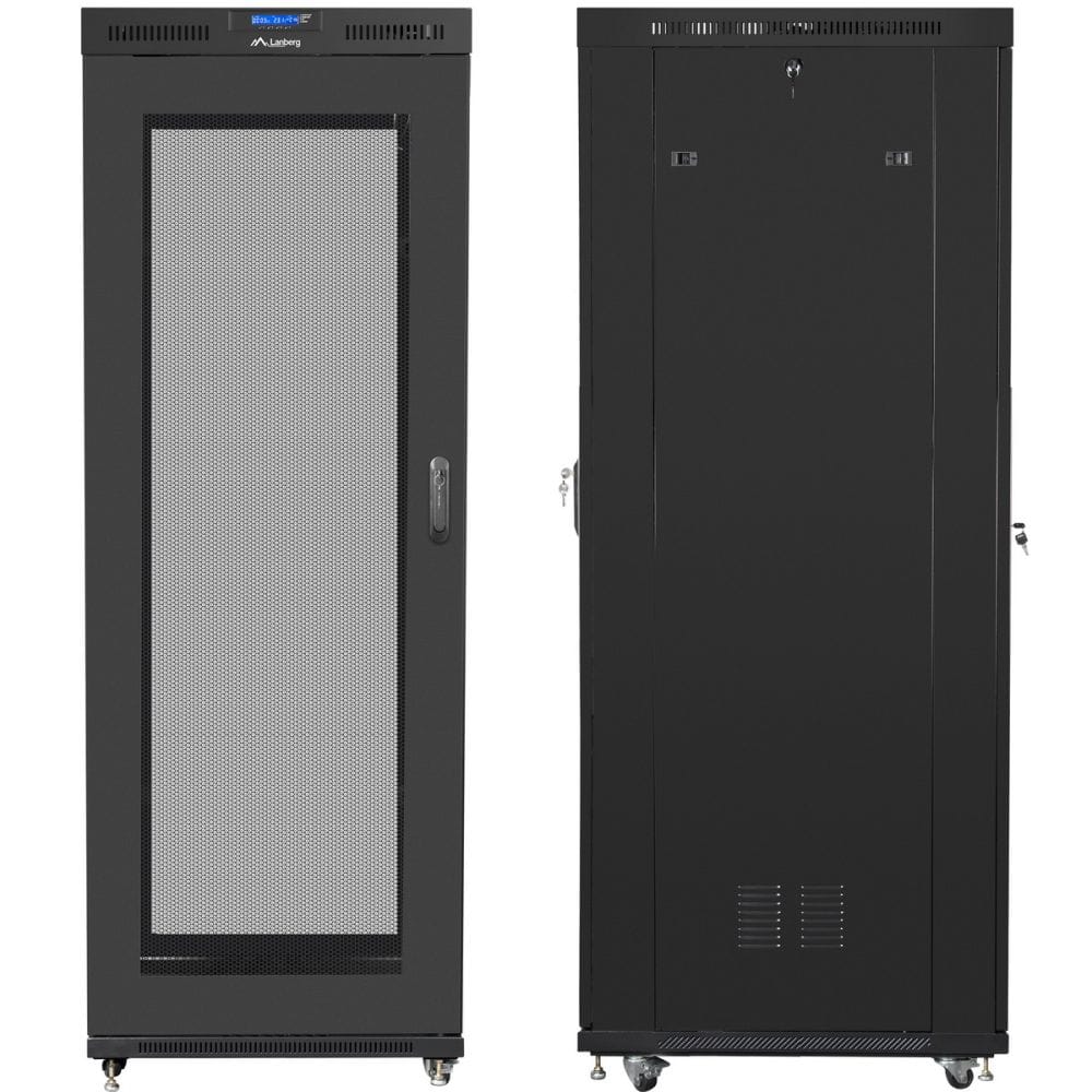 LANBERG rack cabinet 19inch 42U 800x1200 perforated door black flat pack (FF01-8242-23BL) thumbnail