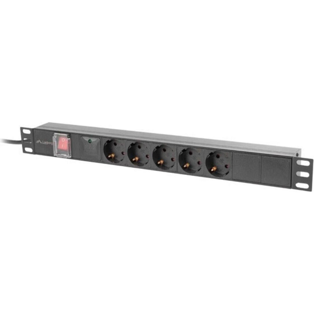 Lanberg *Listwa zasilajaca  2m   5x230    PDU- (PDU-05F-0200-BK) thumbnail