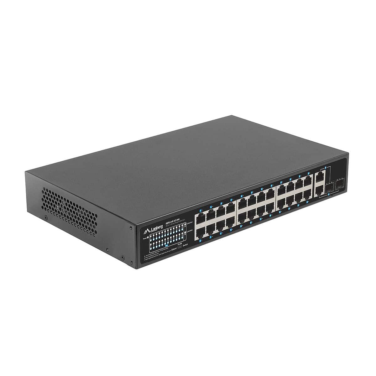 Lanberg Switch 24X 100MB DSP+2X Combo Rack 19 (RSFE-24P-2C-360) thumbnail