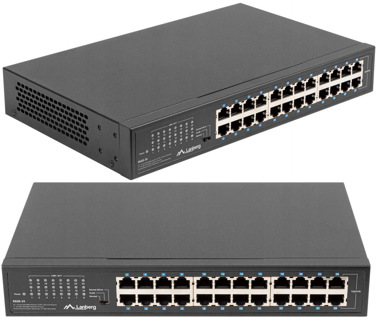 Lanberg RSGE-24 - switch - 24 porte - (RSGE-24) thumbnail