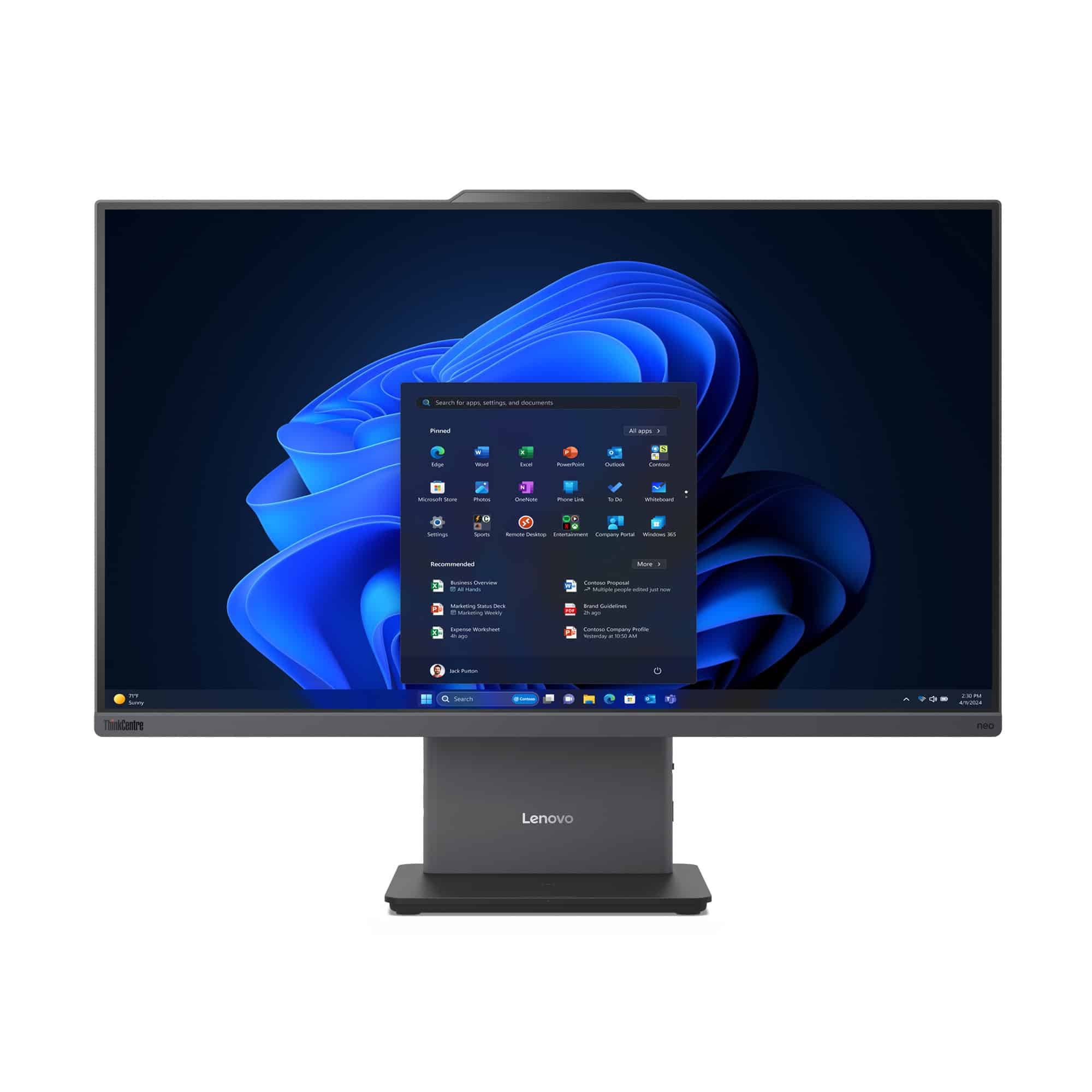 Lenovo ThinkCentre neo 50a 27 Gen 5 Intel Core 7 240H 68,6 cm (27") 1920 x 1080 Pixels Alles-in-één-pc 32 GB DDR5-SDRAM 1 TB SSD Windows 11 Pro Wi-Fi 6 (802.11ax) Grijs (12SA0091MB) thumbnail