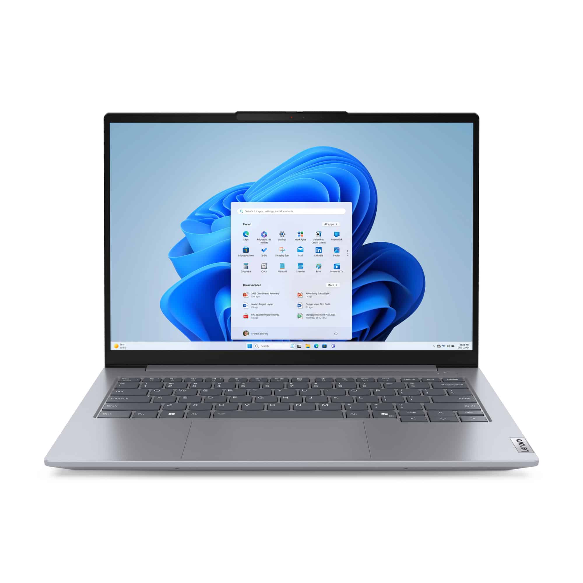 Lenovo ThinkBook 14 G7 ARP AMD Ryzen™ 5 7535HS Laptop 35,6 cm (14") WUXGA 16 GB DDR5-SDRAM 512 GB SSD Wi-Fi 6E (802.11ax) Windows 11 Pro Belgisch Grijs (21MV00GQMB) thumbnail