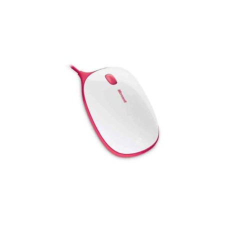 Microsoft Express Mouse - Mouse - right- and left-handed - optical - 3 buttons - wired - USB - white, red (T2J-00003) thumbnail