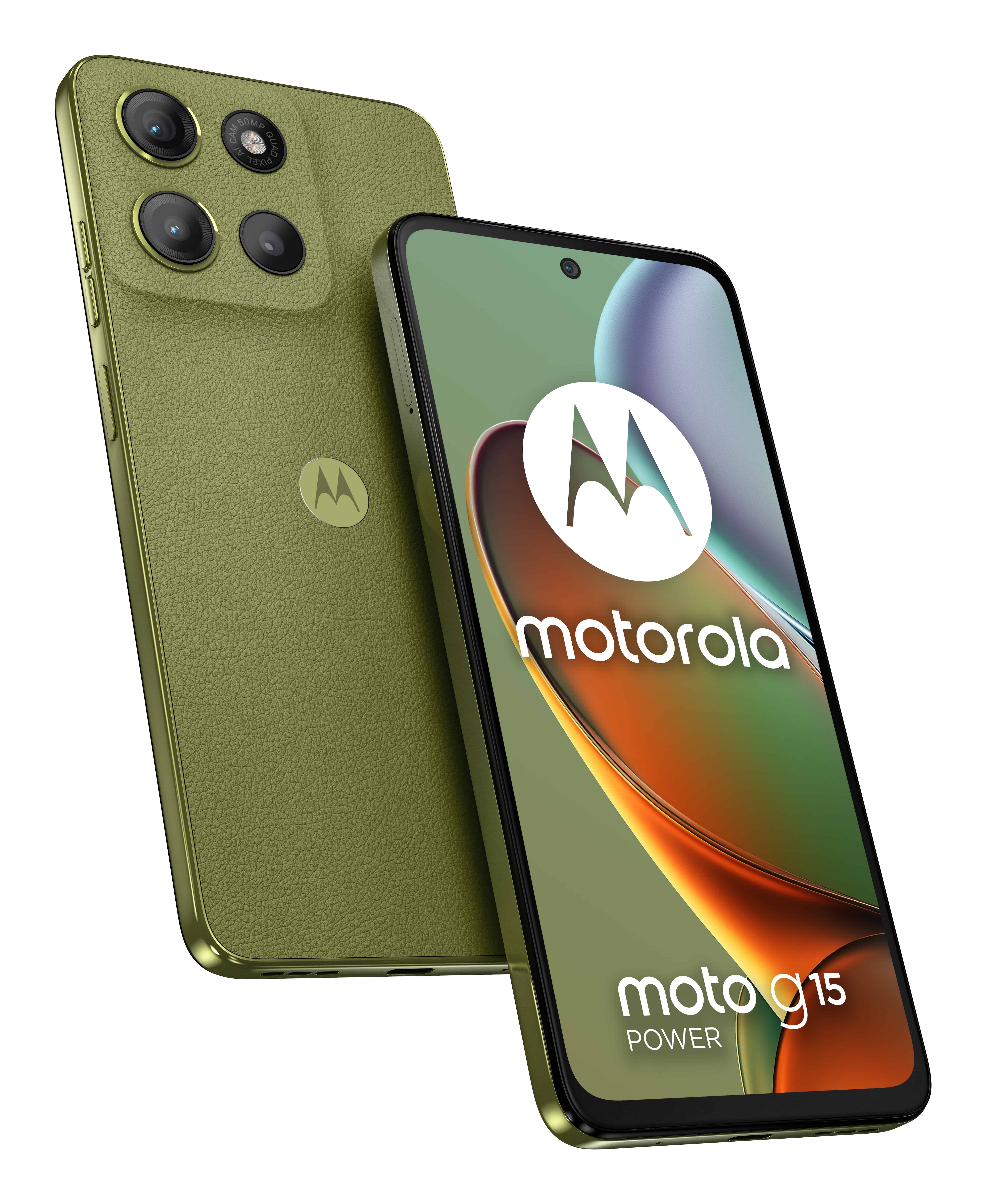 Motorola moto g15 power 17,1 cm (6.72") Dual SIM Android 15 4G USB Type-C 8 GB 256 GB 6000 mAh Groen (PB6G0004SE) thumbnail
