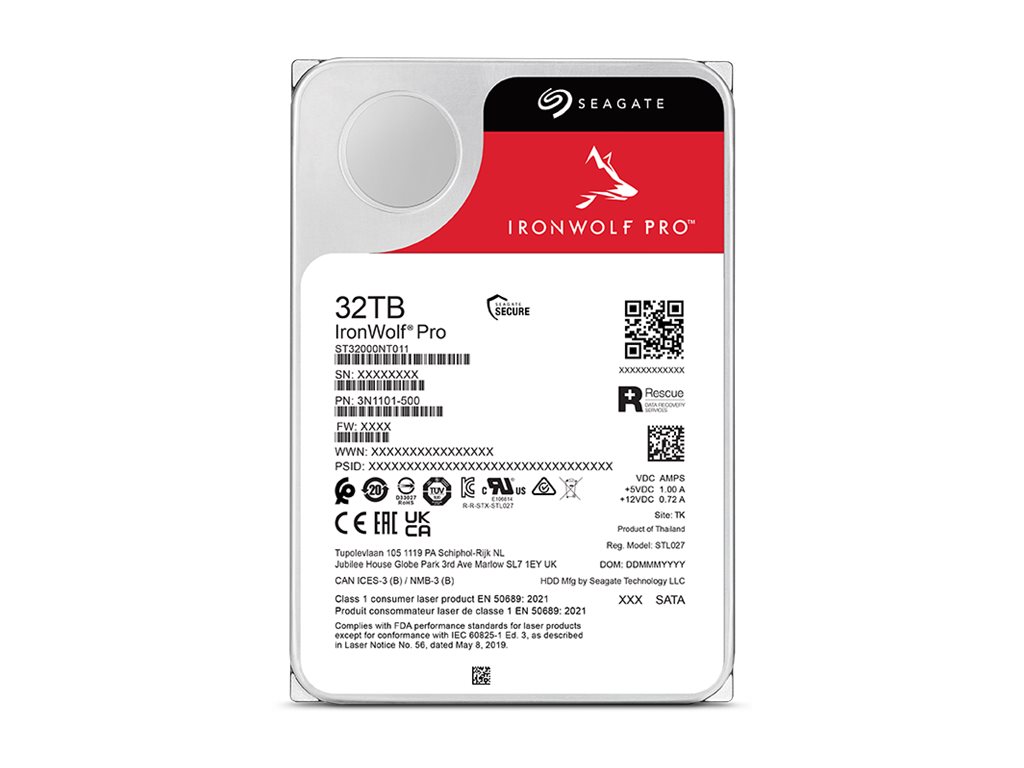 Seagate IronWolf Pro 32 TB, hard drive SATA 6 Gb/s, 3.5 inch (ST32000NT000) thumbnail
