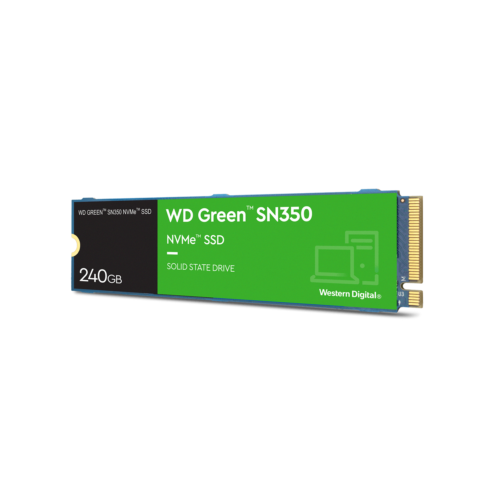 Western Digital WD Green SN350 NVMe SSD 240GB M.2 (WDS240G2G0C-00AJM0) thumbnail