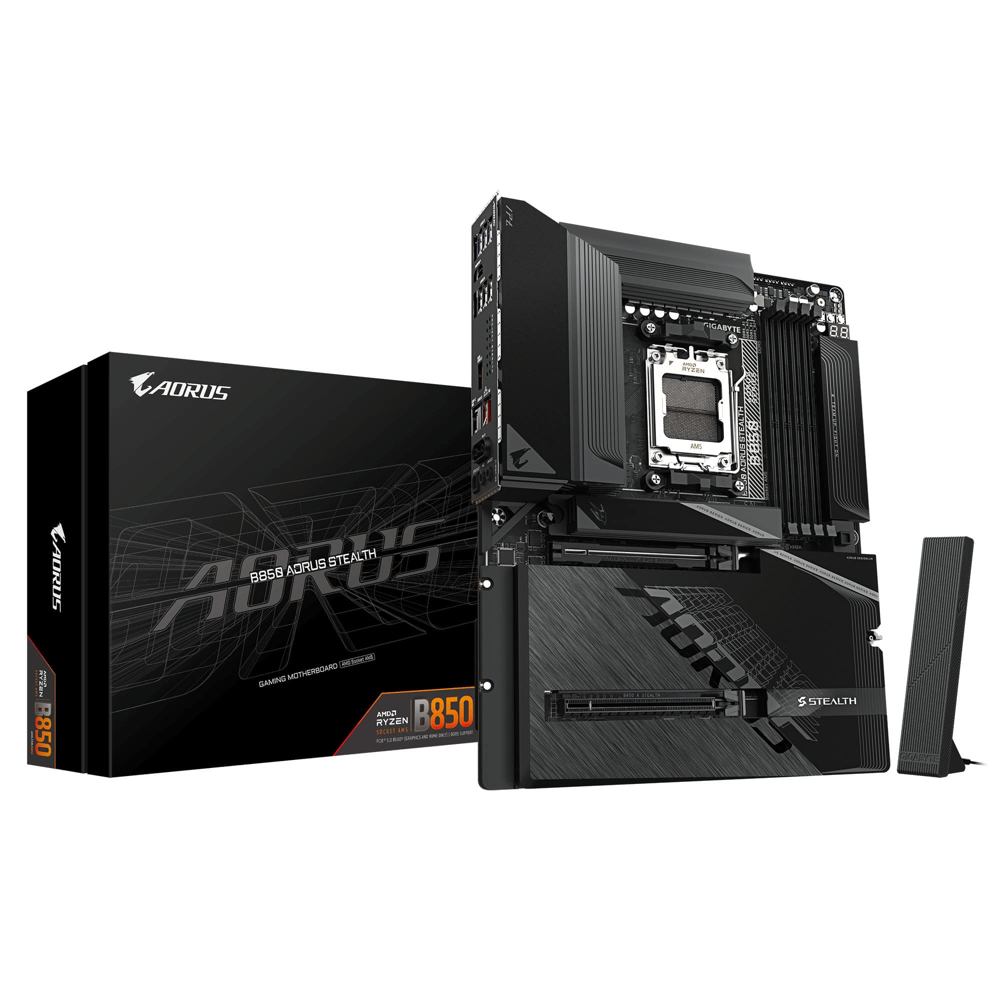 GIGABYTE B850 AORUS STEALTH AMD B850 Socket AM5 ATX (B850 A STEALTH) thumbnail