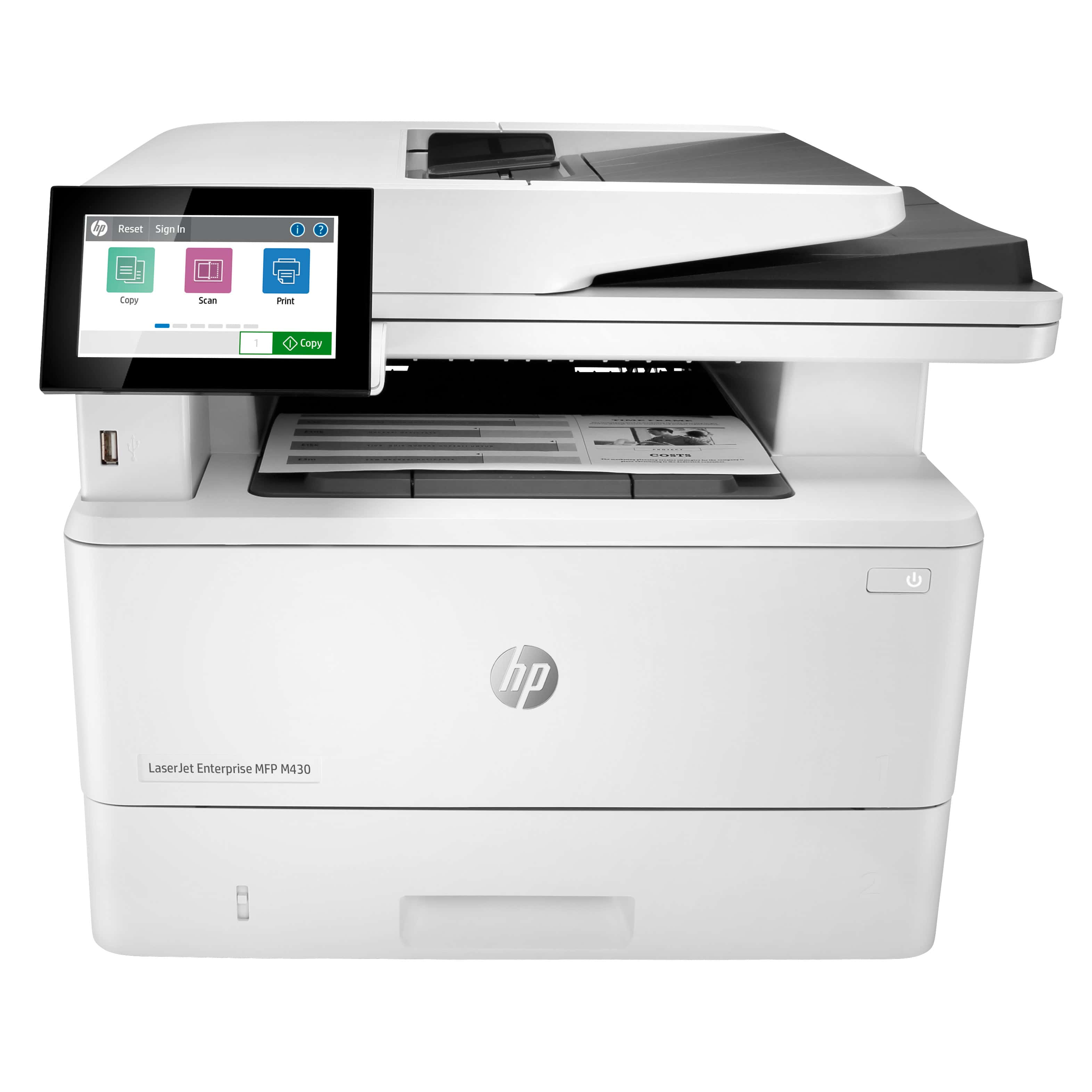 HP LaserJet Enterprise M430f Multifunction Zwart-wit Printer, Alleen Ethernet; Kopieerapparaat, scanner (3PZ55ABGJ) thumbnail
