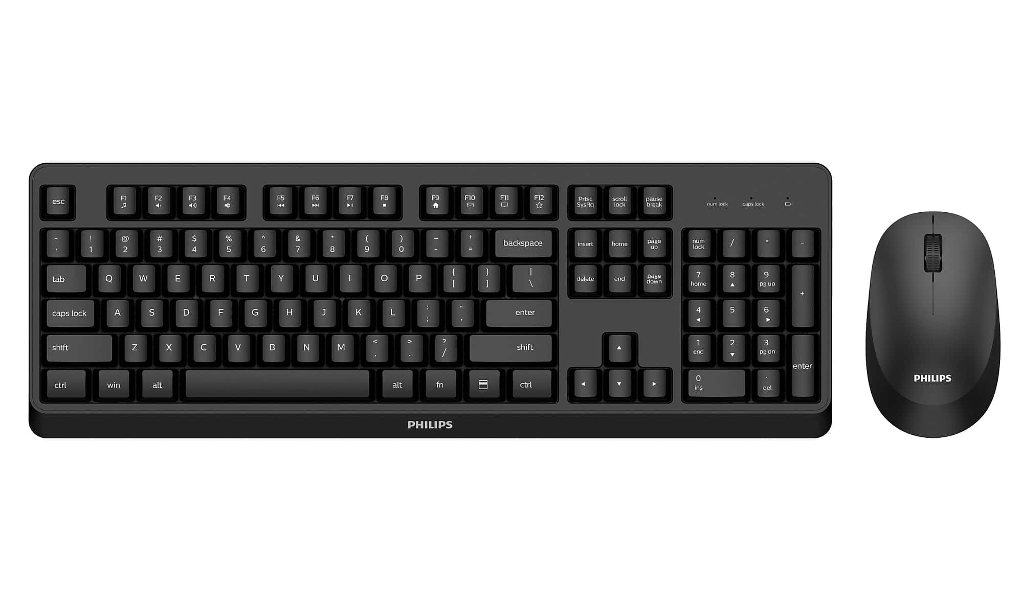 Philips 3000 series SPT6307BL/00 toetsenbord Inclusief muis RF Draadloos Zwart (SPT6307BL/00) thumbnail
