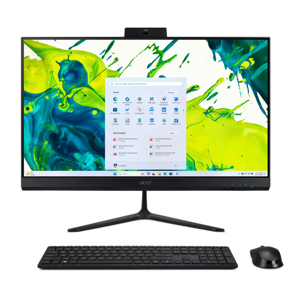 Acer 68.6cm (27inch) FHD 1920 x 1080 IPS 144Hz - Intel Core Ultra 7 265 -16GB DDR5 - 512GB PCIe NVMe SSD - Intel Graphics - Wind (DQ.R4HEH.002) thumbnail