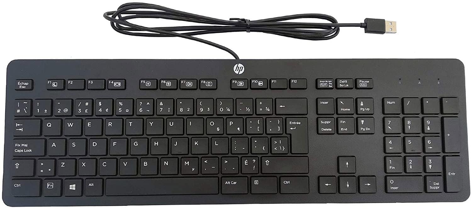 HP 803823-DD1 toetsenbord USB QWERTY IJslands Zwart (803823-DD1) thumbnail
