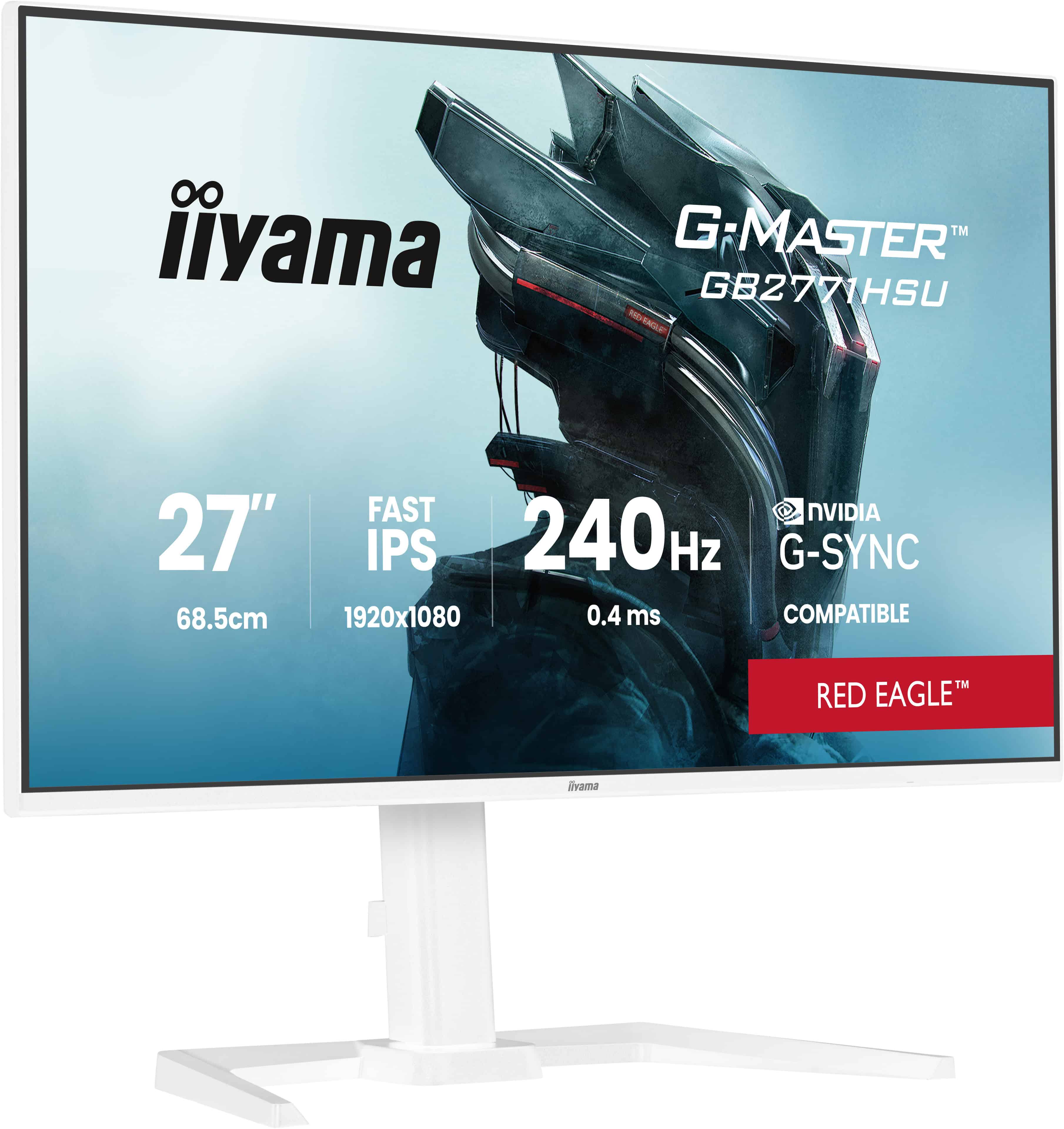 iiyama G-MASTER GB2771HSU-W1 computer monitor 68,6 cm (27") 1920 x 1080 Pixels Wit (GB2771HSU-W1) thumbnail