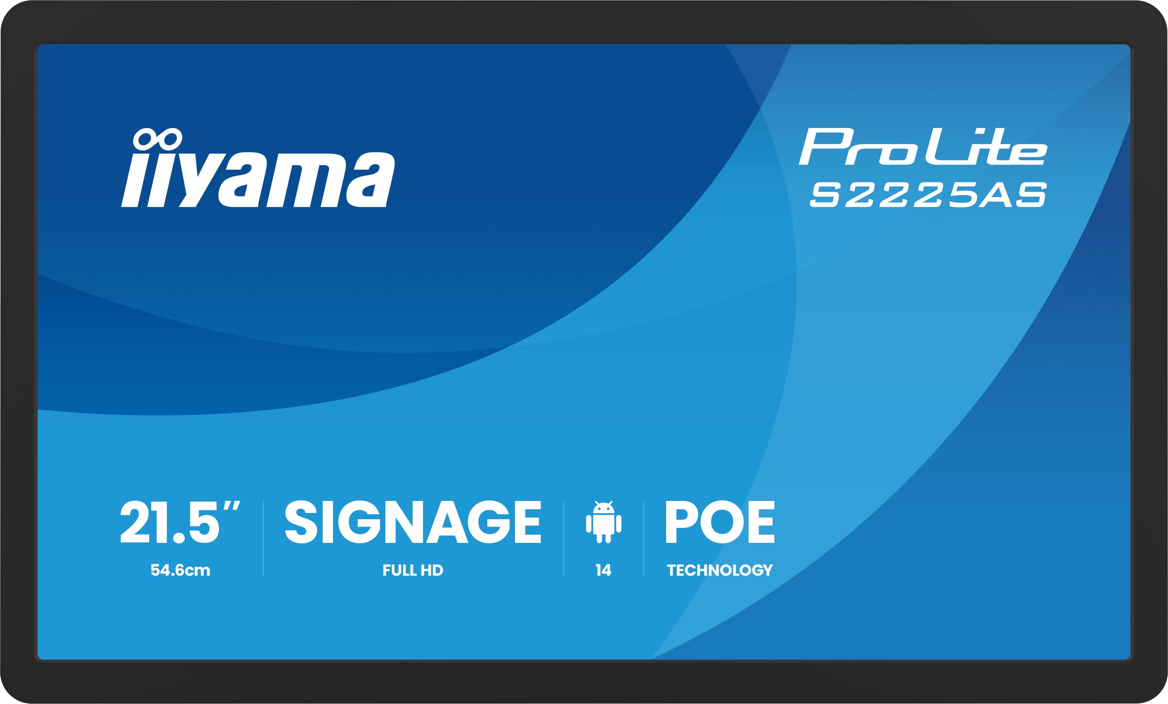 iiyama ProLite S2225AS-B1P Digitale signage flatscreen 54,6 cm (21.5") LCD Wifi 500 cd/m² Full HD Zwart Type processor Android 24/7 (S2225AS-B1P) thumbnail