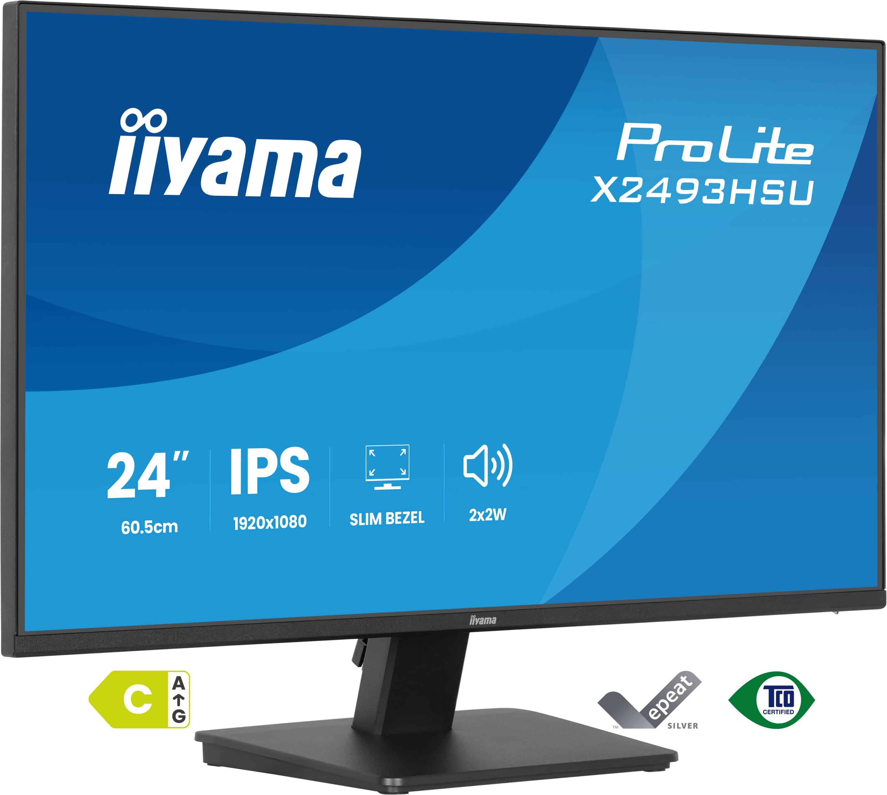 iiyama ProLite X2493HSU-B1 computer monitor 60,5 cm (23.8") 1920 x 1080 Pixels Full HD LED Zwart (X2493HSU-B1) thumbnail