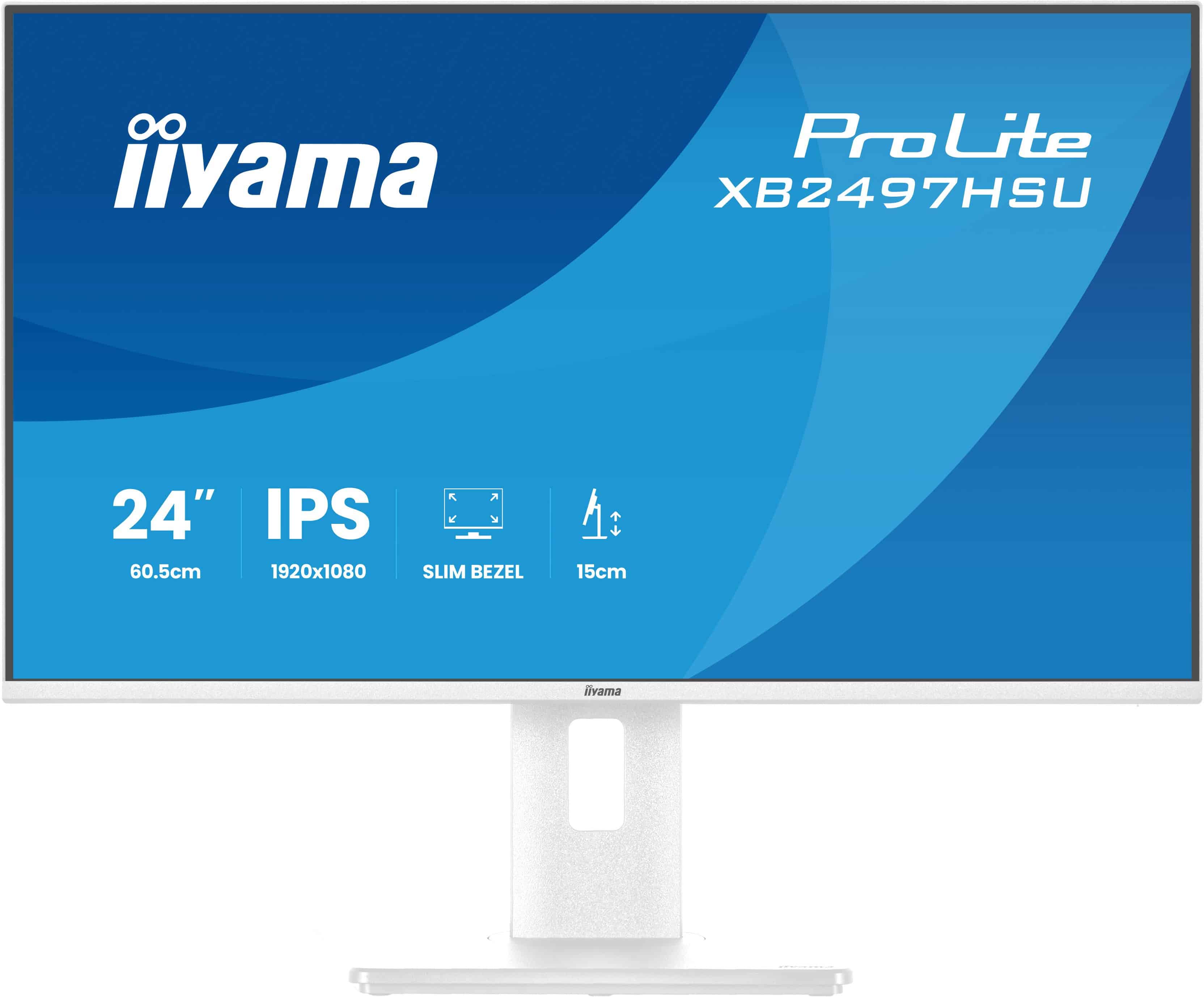 iiyama ProLite XB2497HSU-W1 computer monitor 60,5 cm (23.8") 1920 x 1080 Pixels Full HD LED Wit (XB2497HSU-W1) thumbnail