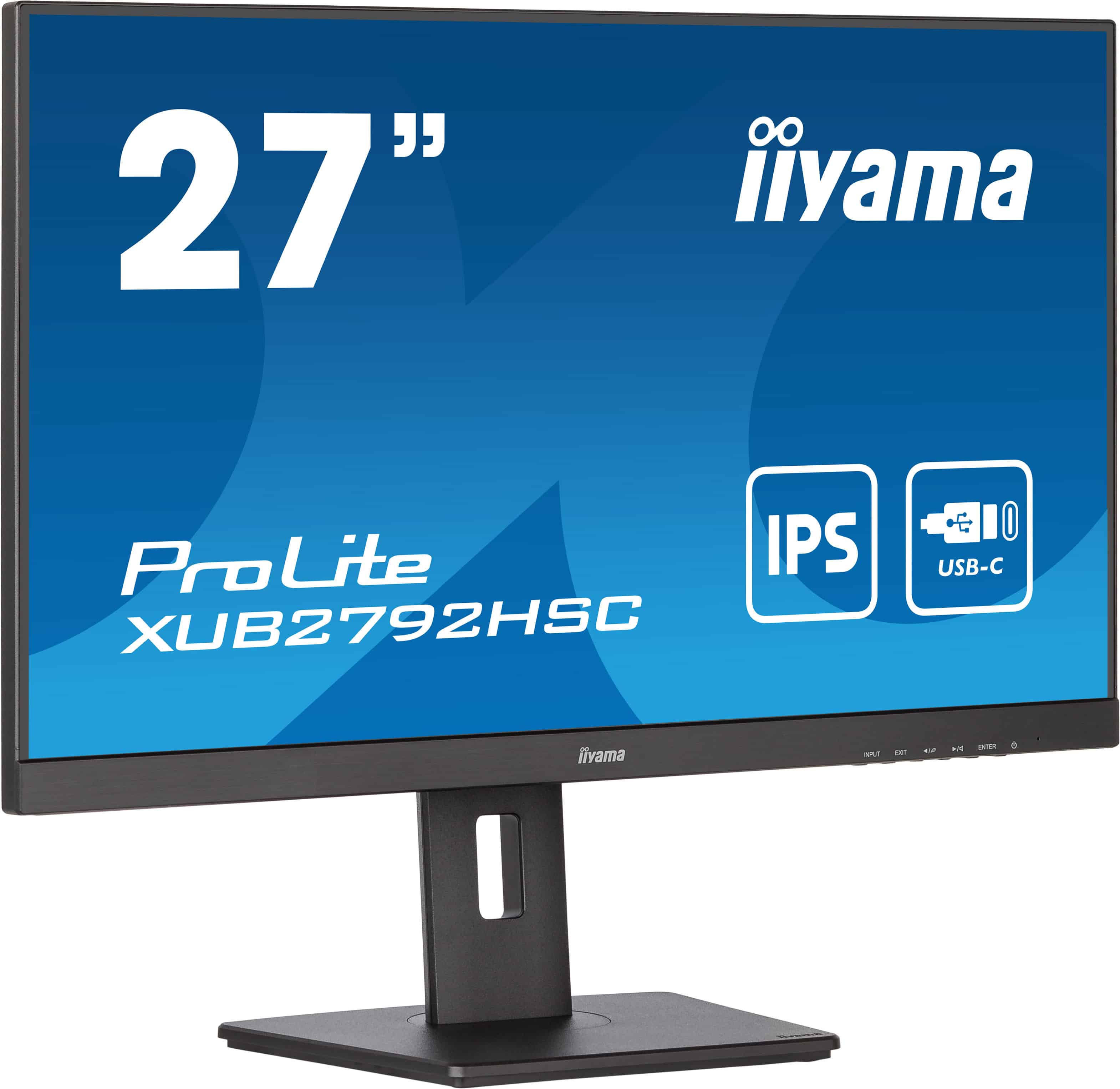 Iiyama ProLite XUB2792HSC-B5 Full-HD Monitor - IPS, Pivot, USB-C (XUB2792HSC-B5) thumbnail