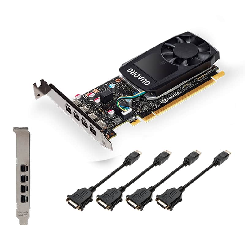 PNY VCQP1000DVIV2-PB videokaart NVIDIA Quadro P1000 V2 4 GB GDDR5 (VCQP1000V2-PB) thumbnail