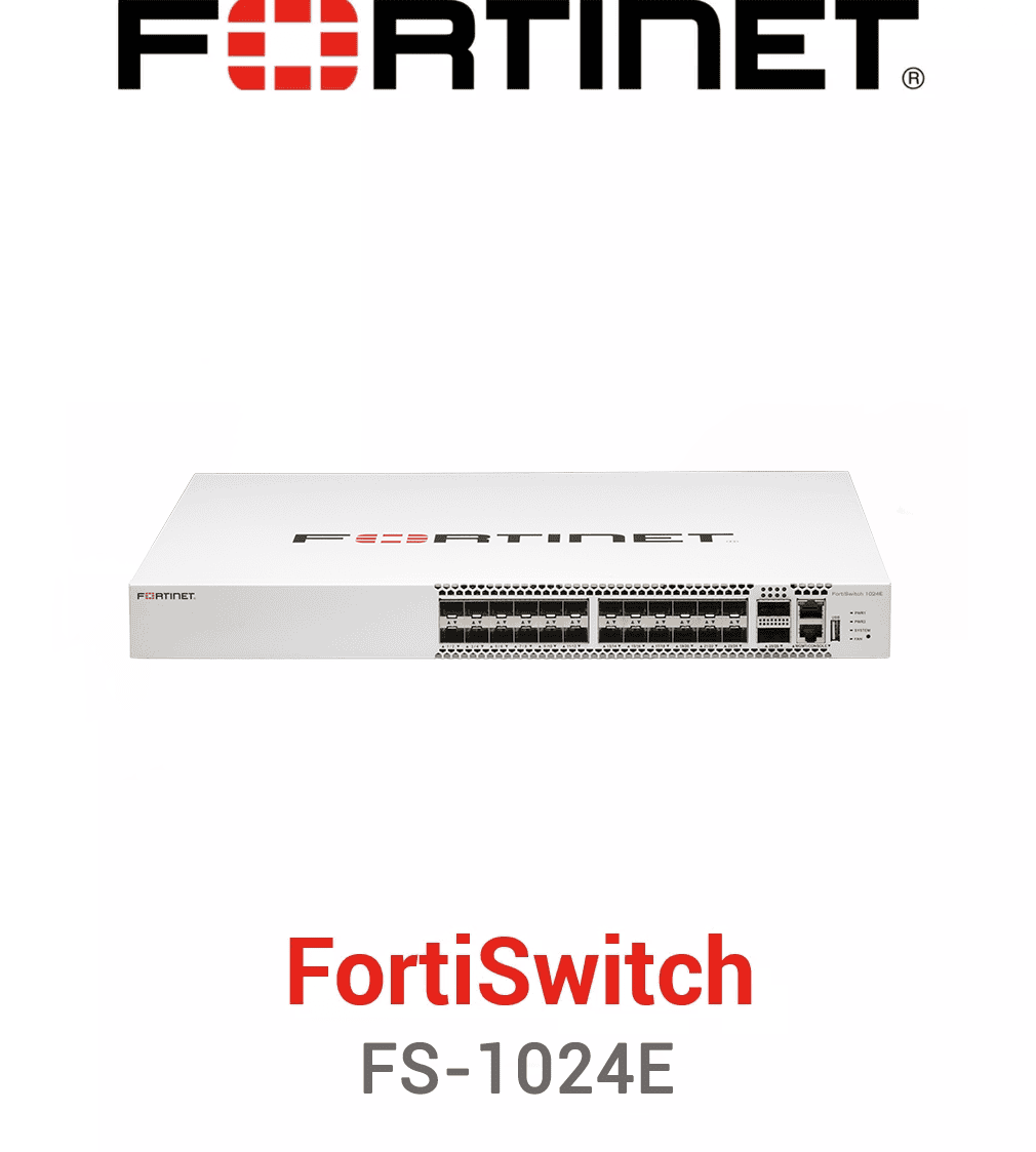 Fortinet FortiSwitch-1024E Layer 2/3 FortiGate switch controller compatible switch with 24 x GE /10GE SFP/SFP+ slots and 2 x 100 (FS-1024E-EU) thumbnail
