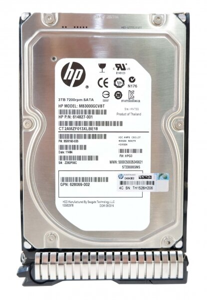 HP 3TB 6G SATA 7.2k 3.5in MDL SC (713823-B21) thumbnail